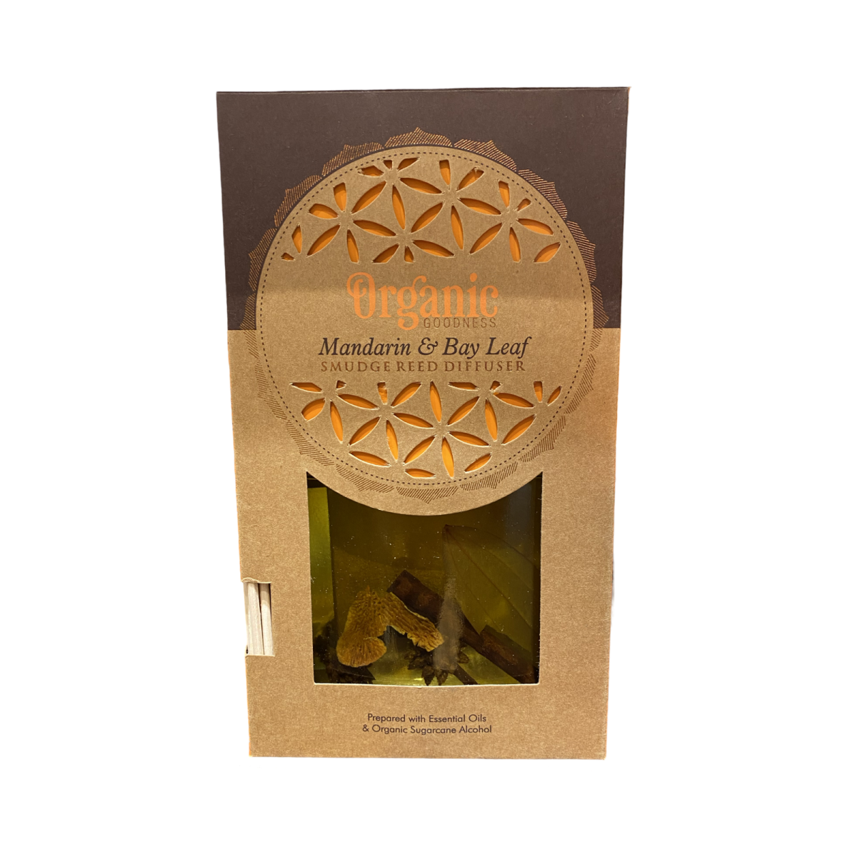 Diffusore con Bastoncini Mandarino e foglie di Alloro 150 ml