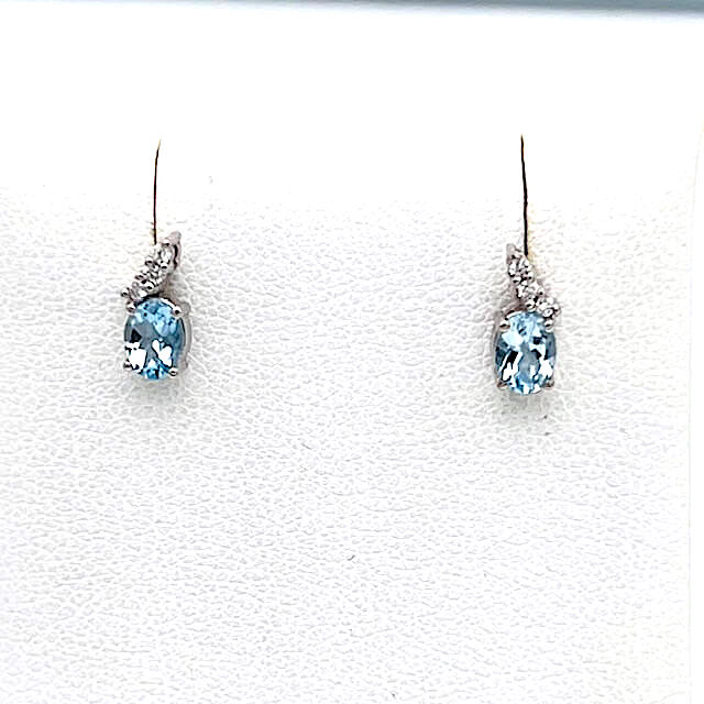 Orecchini acquamarina oro e diamanti GEMME Art.OR1008