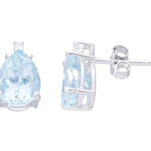 Orecchini Acquamarina Oro e Diamanti GEMME Art. CIP190822