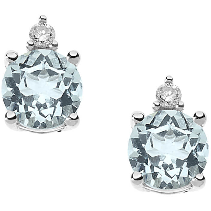 Orecchini acquamarina oro diamanti  GEMME Art.OR1507-13