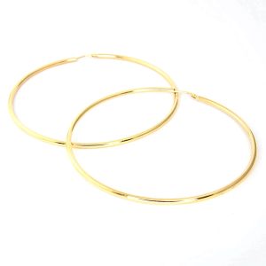 Orecchini a cerchio Torchon in oro giallo Art. ORCE02