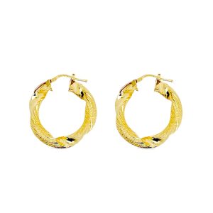 Orecchini cerchio oro giallo 750% ART. orogc14