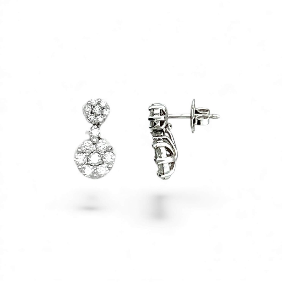 Orecchini oro bianco e diamanti GOCCE DI LUCE  Art. OR605