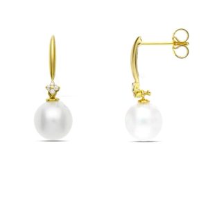 Orecchini perle oro giallo e zirconi art. ORPE10