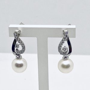 Orecchini con perle e diamanti art. ORP201-5