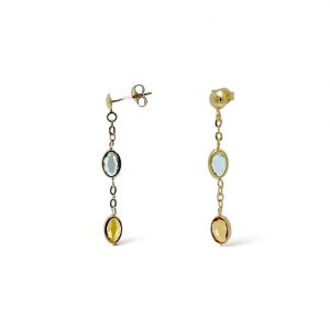 Orecchini in oro e quarzi Art. MASOR5
