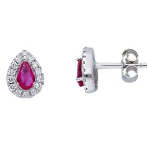 Orecchini rubini e diamanti Belle Epoque  Art. CIP225828