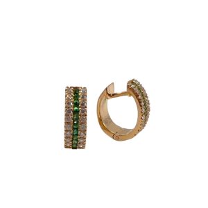 Orecchini a cerchio con diamanti e smeraldi BELLE EPOQUE Art.OR1561