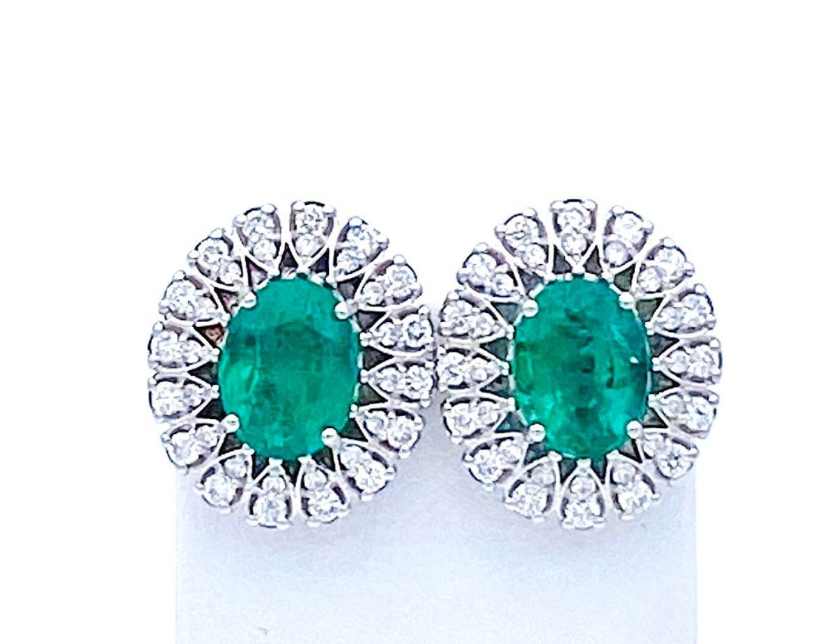 Orecchini smeraldi e diamanti BELLE EPOQUE Art.OR1294