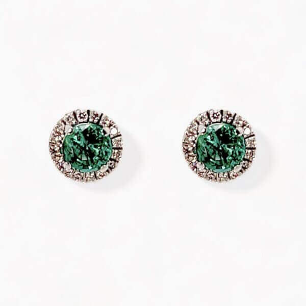 Orecchini smeraldi oro bianco e diamanti BELLE EPOQUE Art.OR1033