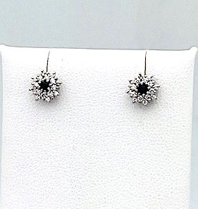 Orecchini con zaffiri  diamanti oro BON TON Art.OR1445
