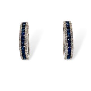 Orecchini zaffiri diamanti oro bianco BELLE EPOQUE  Art. B0003E02W