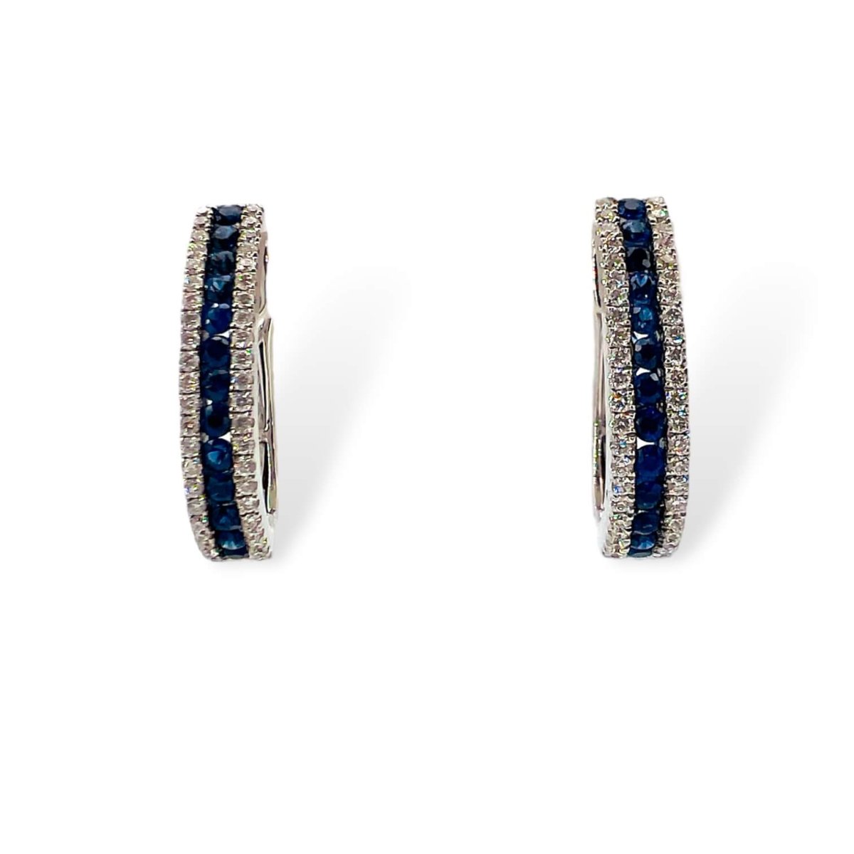 Orecchini zaffiri diamanti oro bianco BELLE EPOQUE  Art. B0003E02W