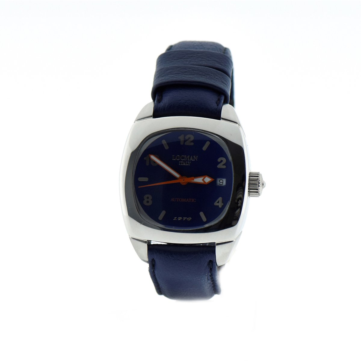Orologio locman automatico cassa acciaio datario cinturino pelle ART. 1970