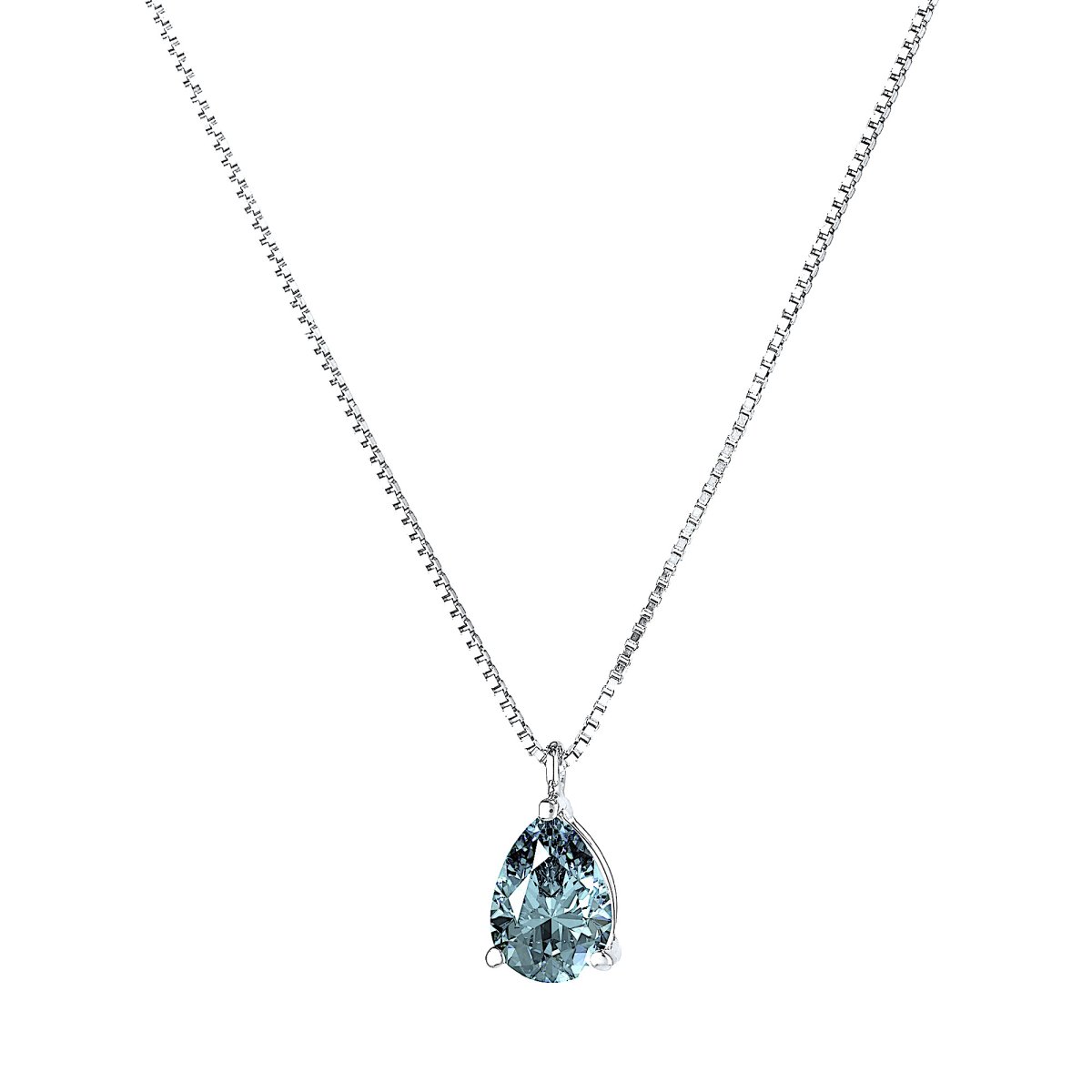 Girocollo con acquamarina diamanti oro bianco GEMME Art. GI-701-72