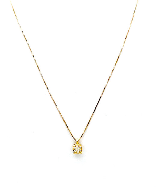 Girocollo punto luce diamanti e oro giallo NARCISO Art. CD1022-1