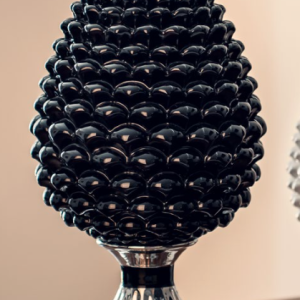 Pigna Sequenze colore nera/argento altezza 35 cm Art. PG0121/3