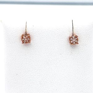 Orecchini punto luce oro rosa e diamanti NARCISO Art. OR1468